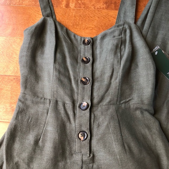 SOLD Wild Fable Button Up Wide Leg Jumpsuit - Picture 4 of 8